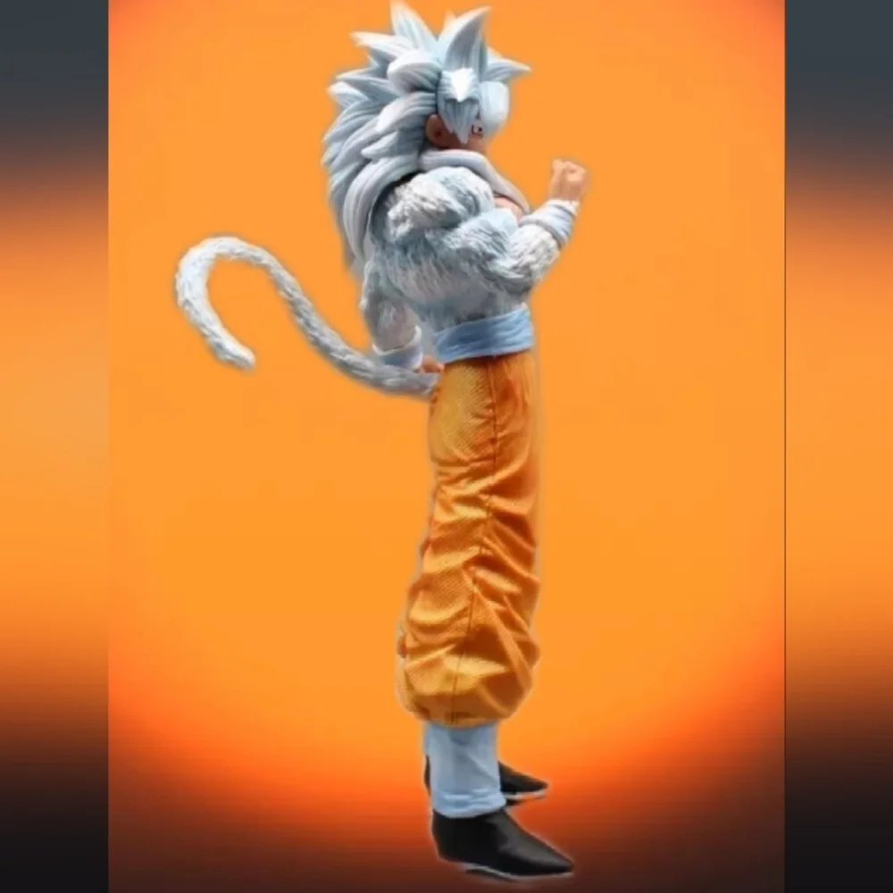 30cm Dragonball Z Goku Son White Hair Saiyan Anime Otaku Large GT Figure Toy